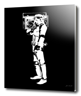 Stormtrooper with boombox - retro, vintage, gift idea,