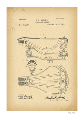 1889 Patent Bicycle saddle