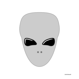 Extraterrestrial alien face or head
