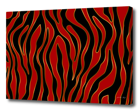 Zebra Red and Gold