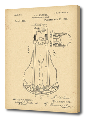 1890 Patent Bicycle saddle