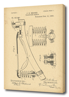 1890 Patent Bicycle saddle