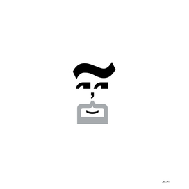 Type Faces - The Goatee - Black and White
