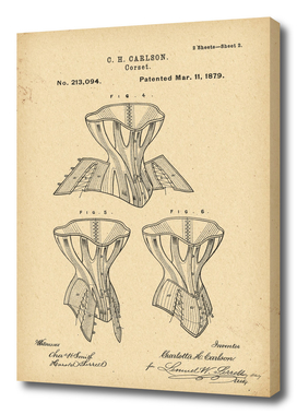 1879 Patent Corset history fashion invention