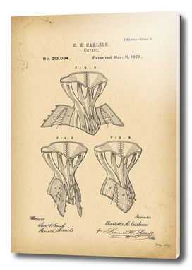 1879 Patent Corset history fashion invention