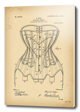 1906 Patent Corset history fashion invention