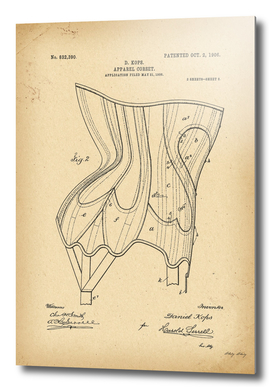 1906 Patent Corset history fashion innovation