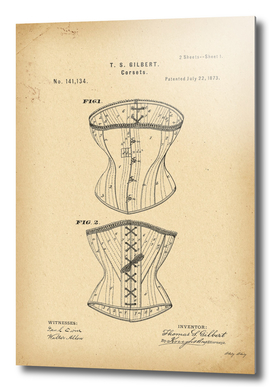 1873 Patent Corset history fashion innovation