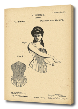 1878 Patent Corset history fashion invention