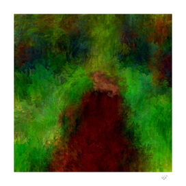 Wooded path abstract