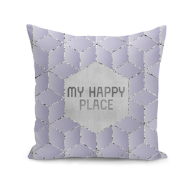 GRAPHIC ART SILVER My happy place | purple