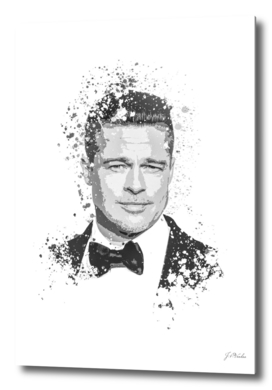 Brad Pitt splatter painting