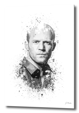 Jason Statham splatter painting
