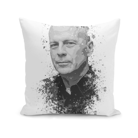 Bruce Willis splatter painting
