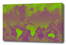 Green and Purple World Map