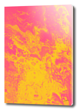 Pink & Yellow Marble - An Abstract