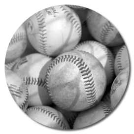 Baseballs in Black and White