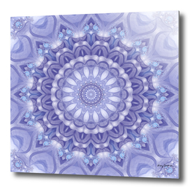 Light Blue, Lavender and White Mandala 02