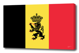 Flag of Belgium with Lion Ensign
