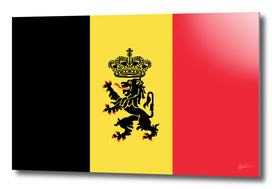 Flag of Belgium with Lion Ensign