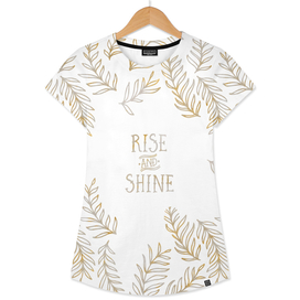 Graphic Art RISE & SHINE | gold and marble