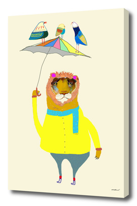 Lion With Umbrella