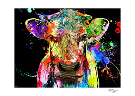 Cow Portrait Grunge
