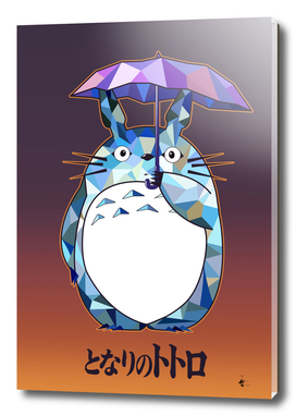 Totoro Polygonal Artwork tribute to Studio Ghibli