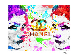 Coco Chanel Poster Grunge