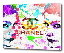 Coco Chanel Poster Grunge
