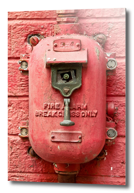 Old Red Fire Alarm