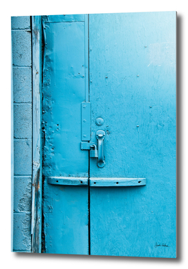Street Abstract of a Blue Door