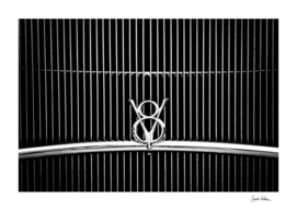 Classic Car Grill in Black and White