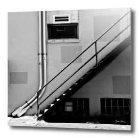 Urban Stairwell in Black and White