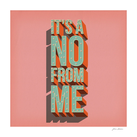It's a no from me, typography poster design