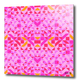 Abstract Geometric Candy Pink