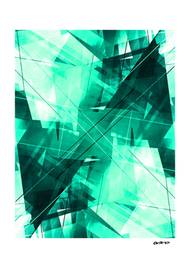 Mint Maze - Geometric Abstract Art