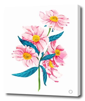 pink-floral-v2-art-print