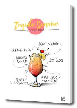Tequila Sunrise cocktail recipe