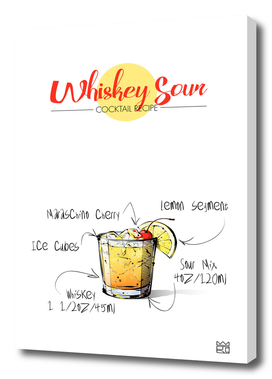 Whiskey Sour cocktail recipe