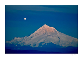 Mt. Hood and Moon