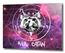 Hail Satan Cat Catan Kitty pentagram