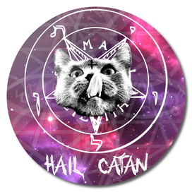 Hail Satan Cat Catan Kitty pentagram