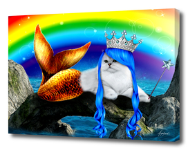 Mermaid Cat Kitty Ariel Ocean Crazy Cat