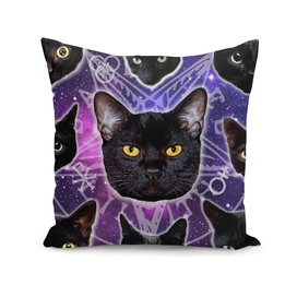 Satanic Cat Dark Gothic Black Kitty sat