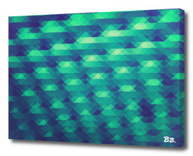 Modern Fashion Abstract Color Pattern in Blue / Green