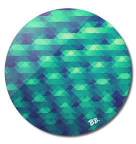 Modern Fashion Abstract Color Pattern in Blue / Green