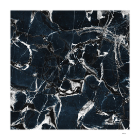 dark marble blue & black
