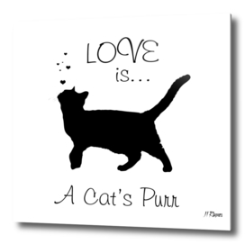 Love is a Cat's Purr Typography