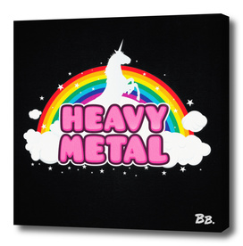 HEAVY METAL! (Funny Unicorn / Rainbow Mosh Parody Design)